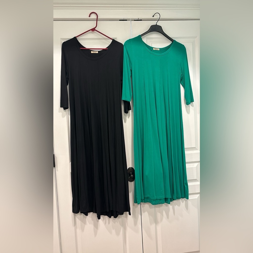 green and black midi length